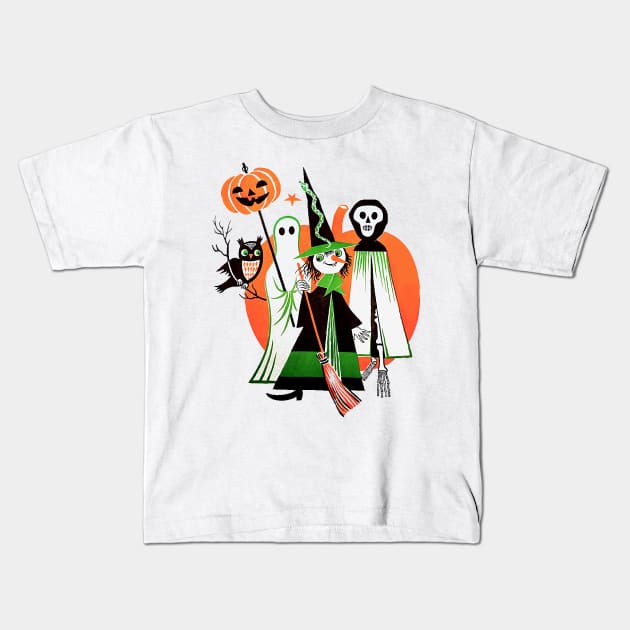 Vintage Halloween design Kids T-Shirt by The Ghost In You